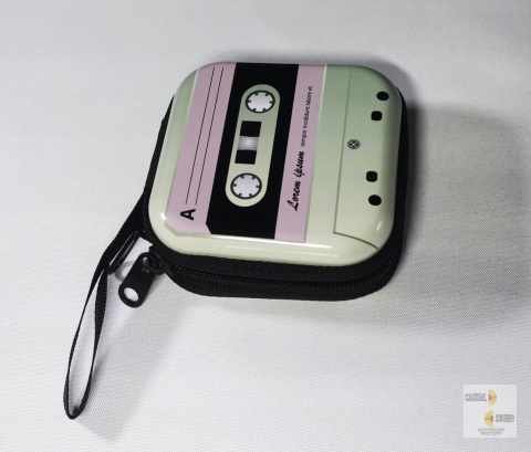 Etui na słuchawki, portfelik - zielone, kaseta Etui na słuchawki, portfelik - zielone, kaseta
