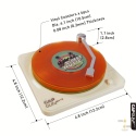 Podkładki pod szklanki - płyty winylowe, kolorowe + uchwyt "gramofon"
